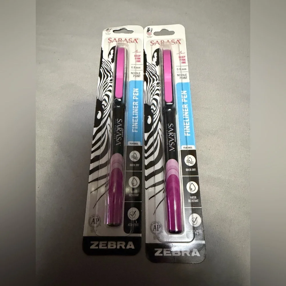 Zebra Sarasa Pink Fineliner Pen Set